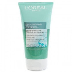 Скраб для лица L'Oreal Бесконечная Свежесть двойной совершенствующий кожу для нормальной и смешанной кожи 150 мл