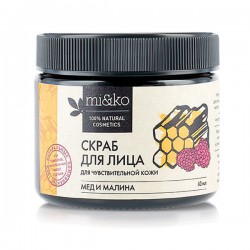 Скраб для лица Mi&Ko мед и малина для чувствительной кожи 60 мл
