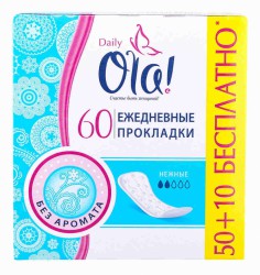 Прокладки женские ежедневные, Ola (Ола) 60 шт део