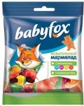 Мармелад жевательный, BabyFox (БебиФокс) 30 г с соком ягод и фруктов фигурки в виде бегемотиков